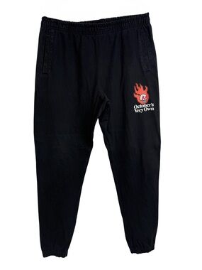 OVO October’s Very Own Flaming Skull Sweatpants Size XL Black Drake
